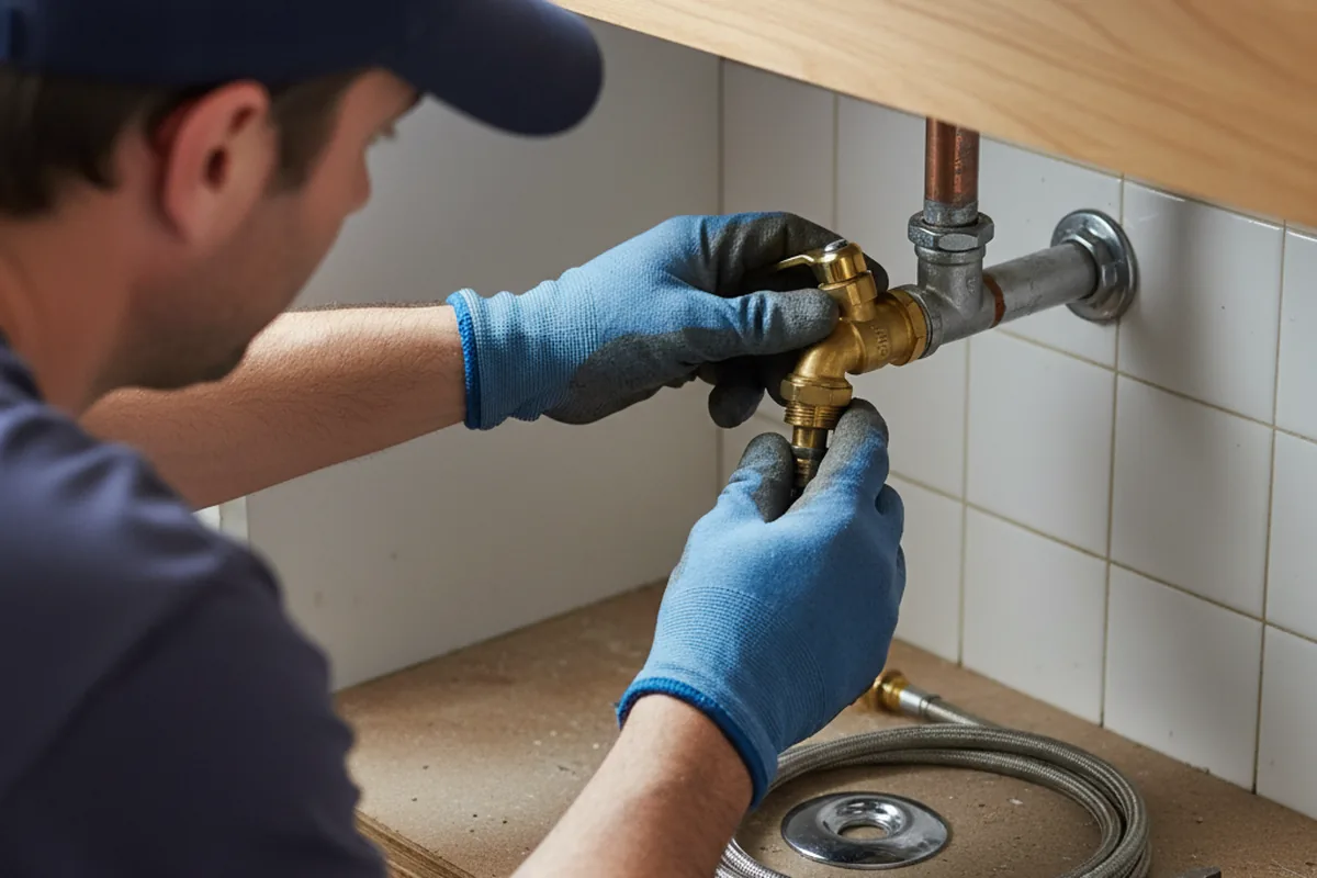 Shutoff valve and fitting work during Emergency Plumbing in Markham